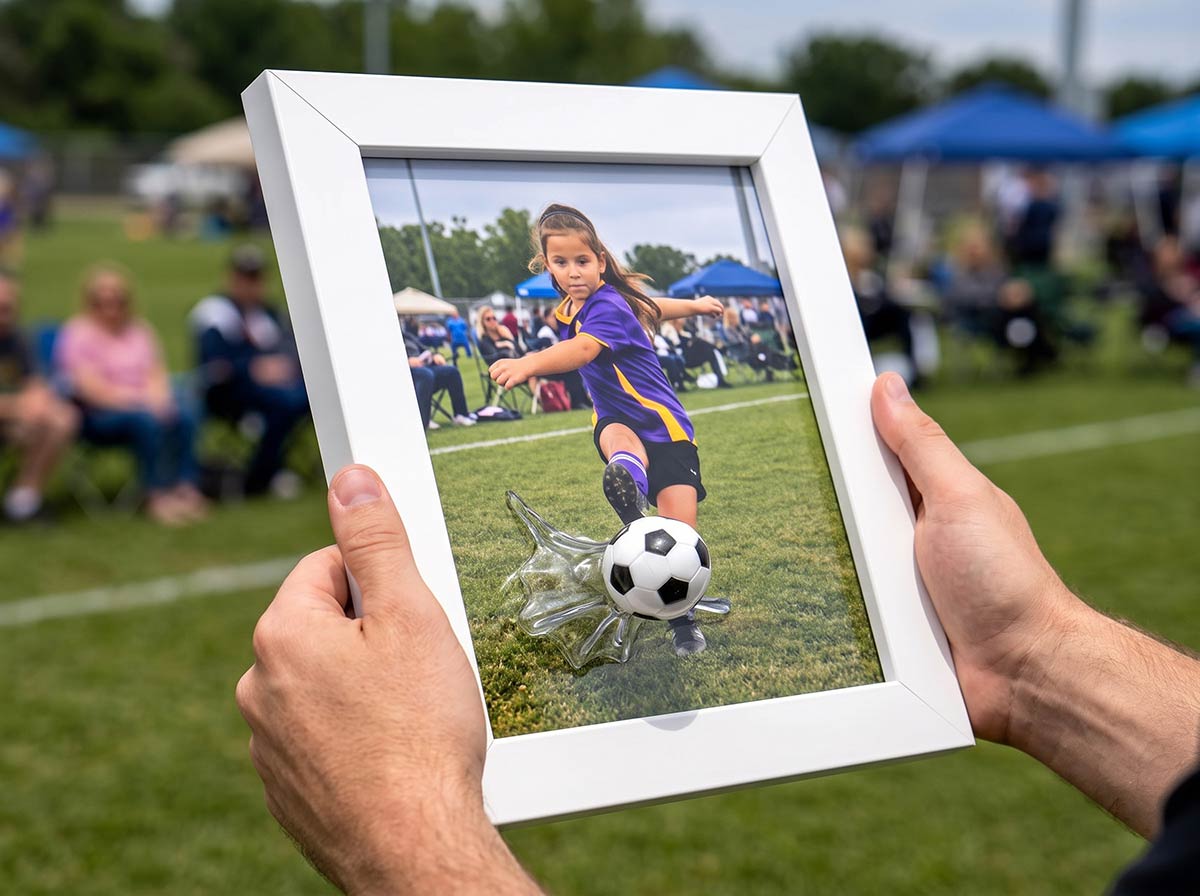 BreakOut Frames Soccer Ball White Frame